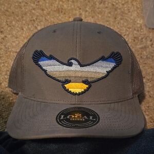 Local Crowns Gray Trucker Hat with Eagle Patch